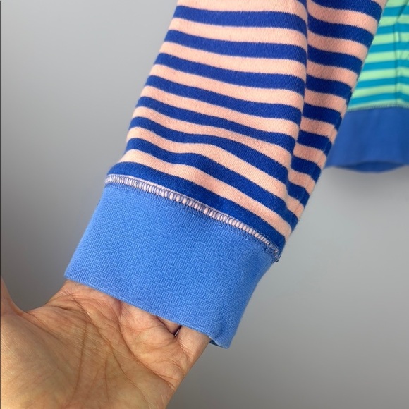 Lands' End Serious Sweats Blue Multicolor Zip Up Hoodie Size XL - Picture 5 of 13